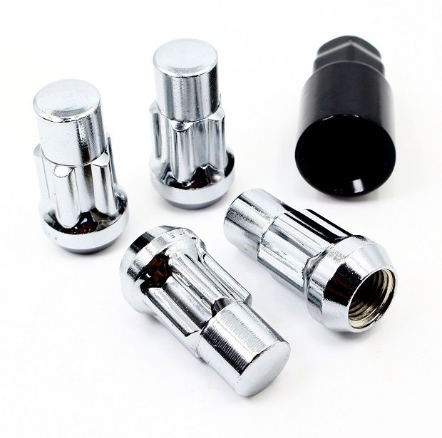 4 Chrome Wheel Locks 1.75" 14x1.5 Tahoe Escalade Silverado GMC Yukon